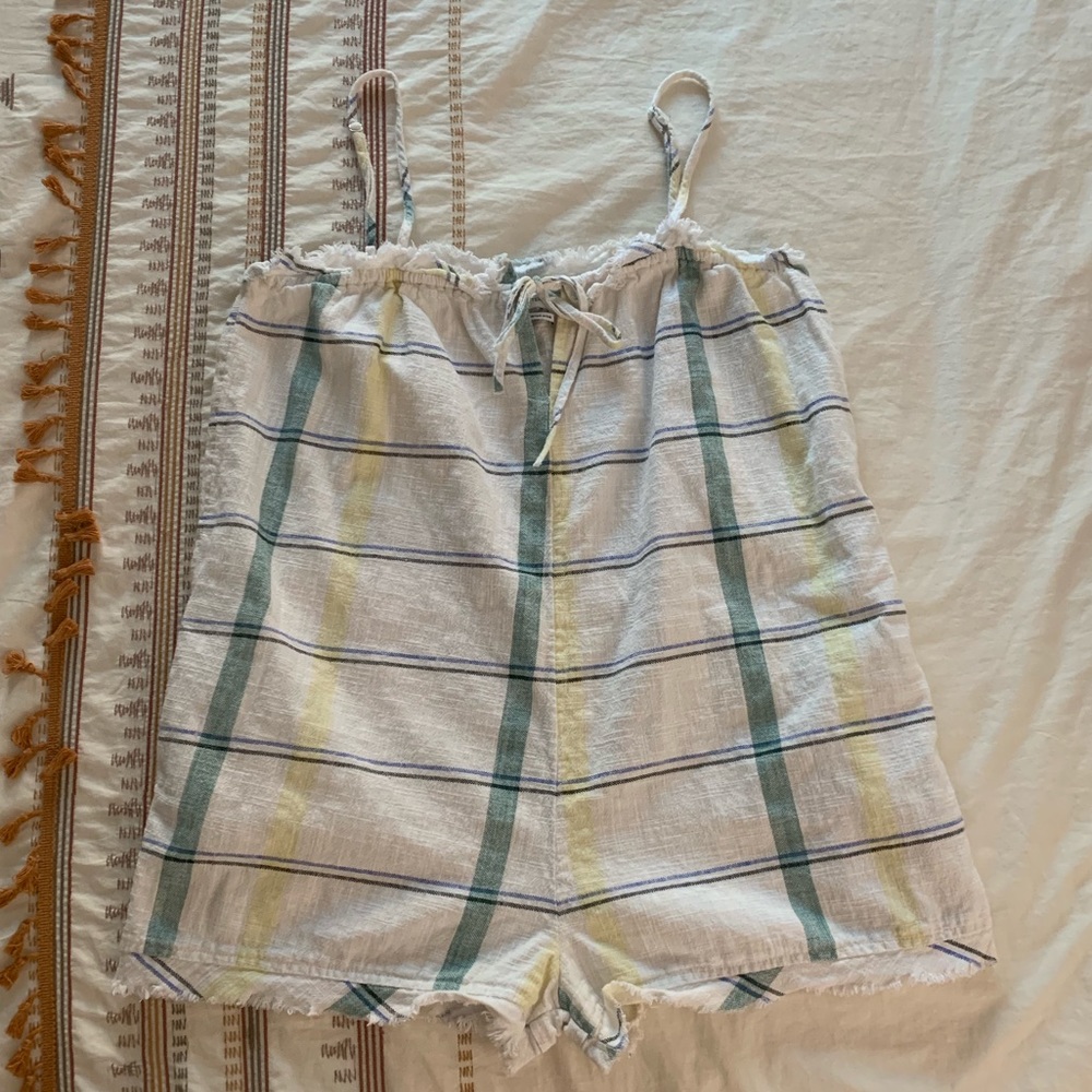 Urban Outfitters Sz S Plaid Romper Playsuit